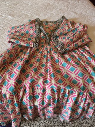 Vestido estampado geométrico