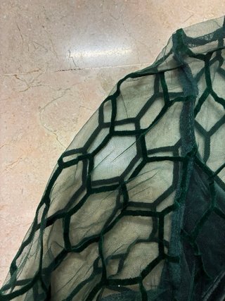Body Zara Terciopelo Manga Larga Transparente