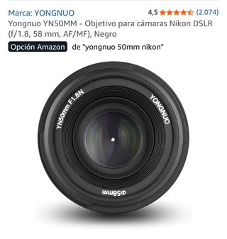 Yongnuo 50mm f/1.8 para Nikon