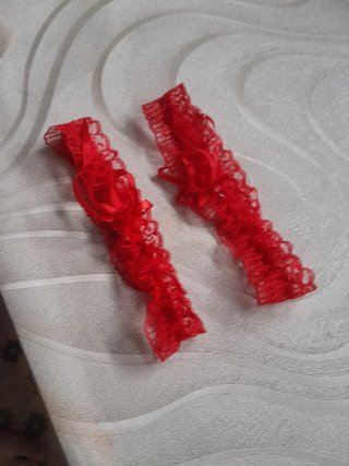 Ligueros Burlesque Encaje Rojo