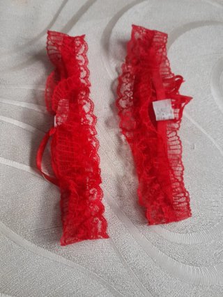 Ligueros Burlesque Encaje Rojo