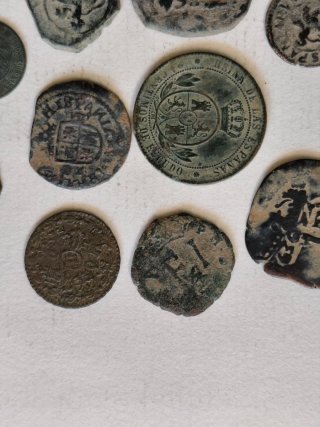 Lote 14 monedas antiguas españolas