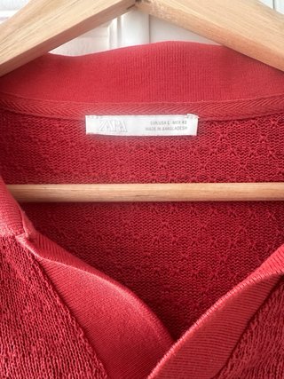 Polo Zara Rojo Talla L