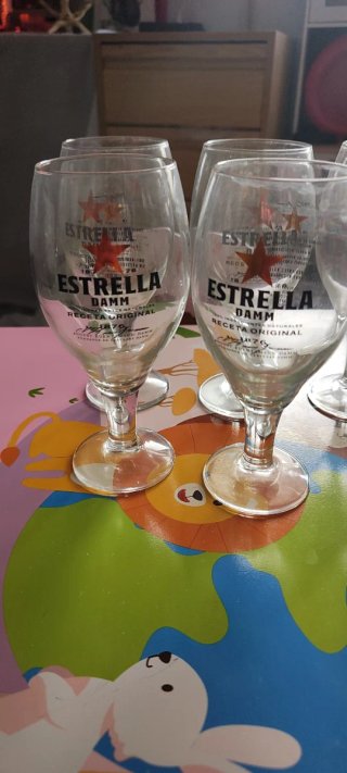 Set 6 Copas Cerveza Estrella Damm