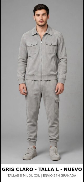 Chándal Cargo Negro Talla 2 XL/ TALLA GRANDE