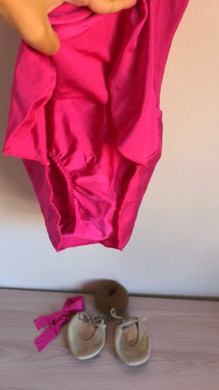 Maillot rosa + punteras, donut y cinta para pelo