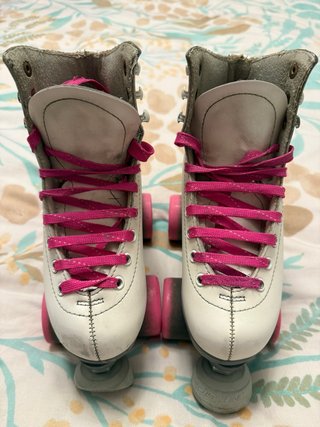 Patines Profesionales Niña Blancos/Rosa.