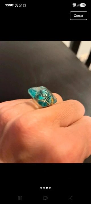 Anillo con piedra turquesa
