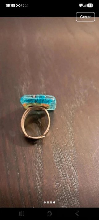 Anillo con piedra turquesa