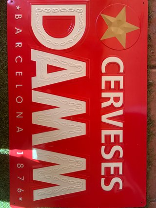 Cartel Damm Barcelona Vintage Metal