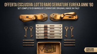 Lotto Maniglie Porte Vintage Anni 60 con Chiavi