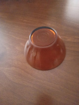 Bol de cristal dorado y naranja