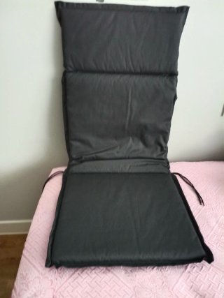 4 Cojines Silla Terraza Poliéster gris marengo