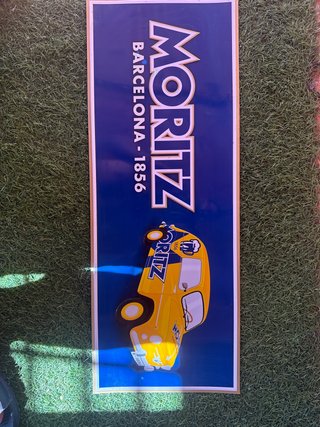 Cartel Moritz Barcelona 1856 Coche Amarillo