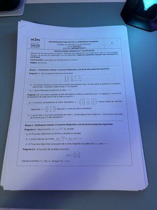 CARPETA COMPLETA DE EXÁMENES PAU DE MATEMÁTICAS