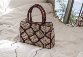 Bolso Zara Beige y Morado