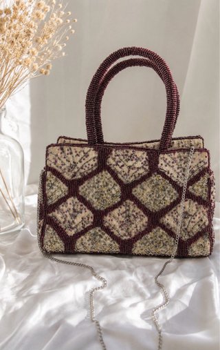 Bolso Zara Beige y Morado