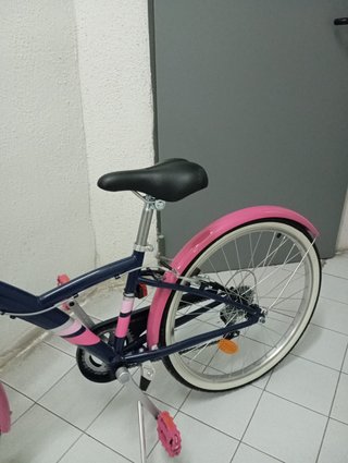 Bicicleta niña paseo azul y rosa
