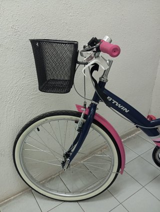 Bicicleta niña paseo azul y rosa