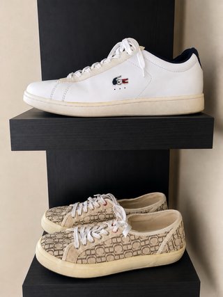 Zapatillas Carolina Herrera Beige y Marrón y lacos