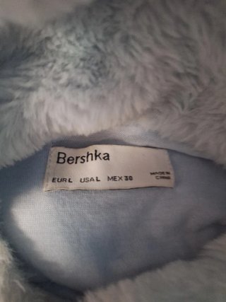 Sudadera peluche azul con mensaje