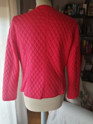 Chaqueta tweed mujer multicolor y rosa