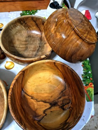 5 Cuencos Madera Olivo