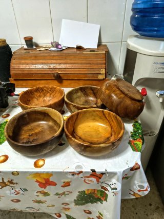 5 Cuencos Madera Olivo