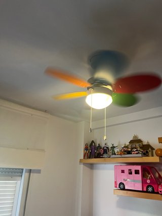 Lámpara Ventilador Techo Multicolor