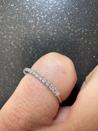 Anillo Oro Blanco con Diamantes Compromiso