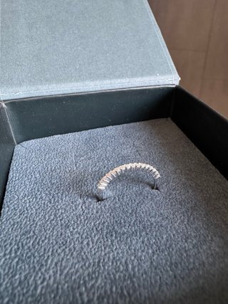 Anillo Oro Blanco con Diamantes Compromiso