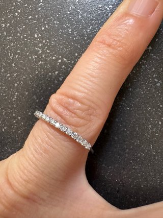 Anillo Oro Blanco con Diamantes Compromiso