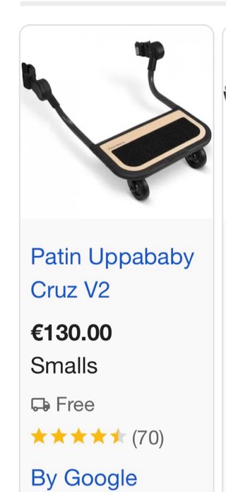 Carrito Bebé UPPAbaby Cruz. Con piggy back