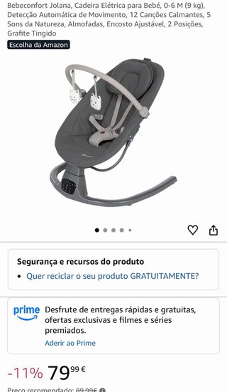 Mecedora Eléctrica + Moisés Bebé +nido