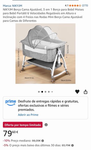 Mecedora Eléctrica + Moisés Bebé +nido