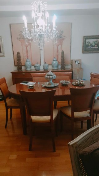 Mesa comedor madera y 6 sillas