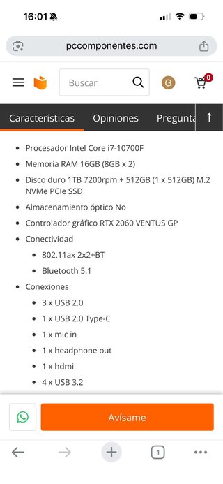 PC Sobremesa MSI Negro con Luces Azules