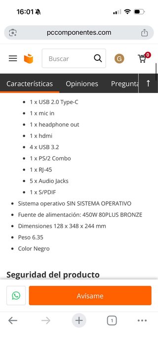 PC Sobremesa MSI Negro con Luces Azules