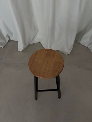 taburete giratorio Zara Home madera y metal