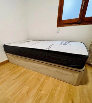 Canapé abatible madera con colchones viscoelastica