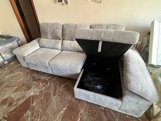 Sofá Cama Gris Tela