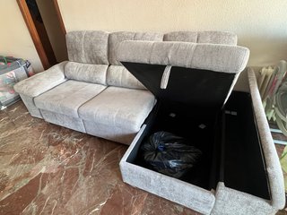 Sofá Cama Gris Tela