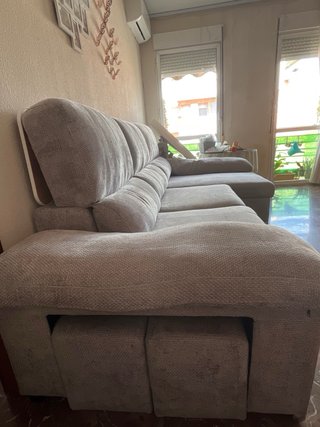 Sofá Cama Gris Tela