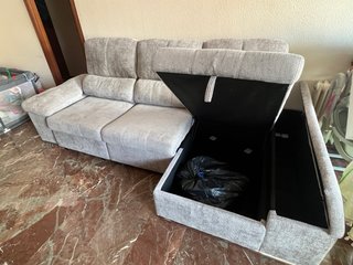 Sofá Cama Gris Tela