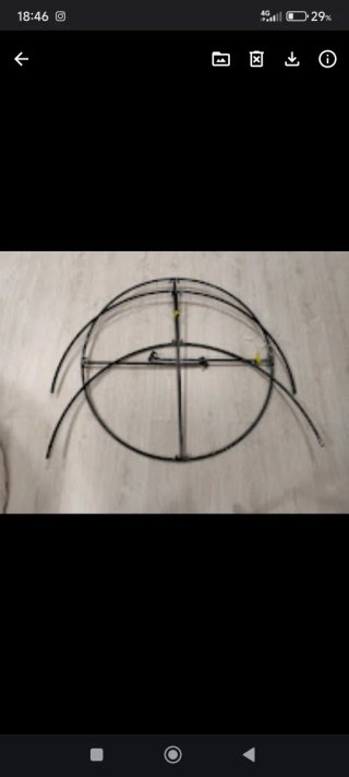 Estructura Bean Puff Circular Negra