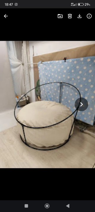 Estructura Bean Puff Circular Negra