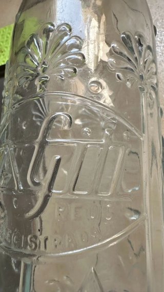 Botella Antigua Vidrio Casa Gili Reus Transparente