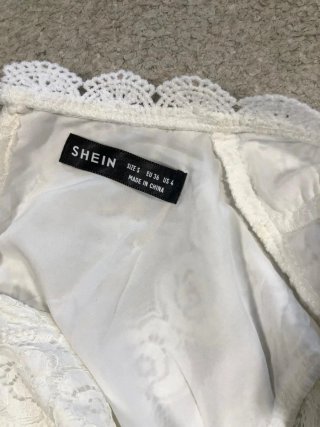 Camiseta SHEIN encaje blanco talla única