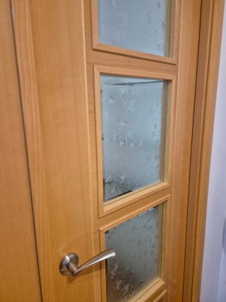 Puerta doble de interior con cristal