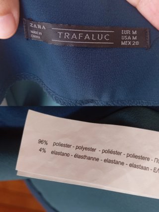 Vestido Zara Azul. Talla M